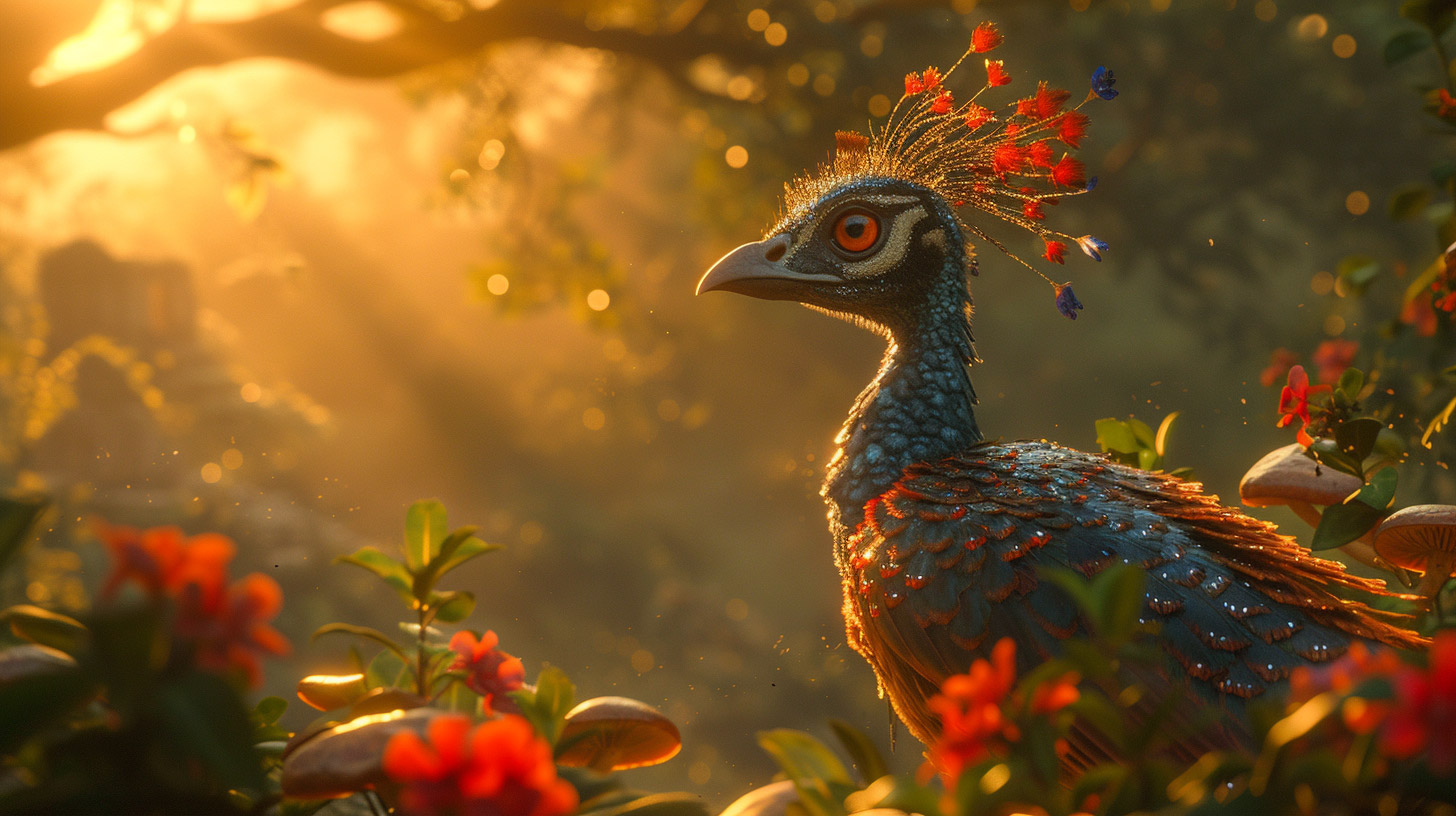 prehistoric peacock